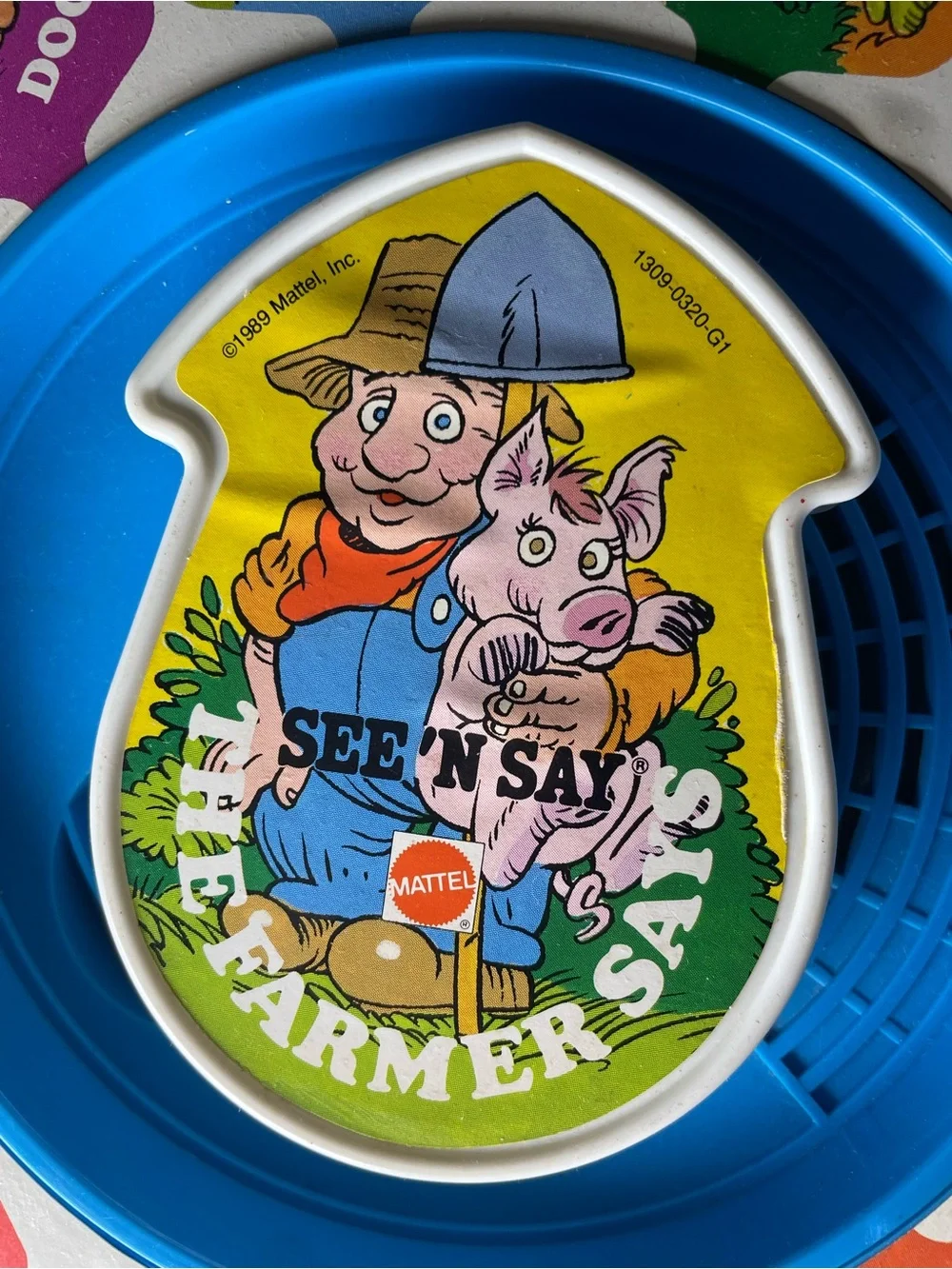 Vintage 1989 Mattel See ’N Say The Farmer Says Talking Farm Animal Toy